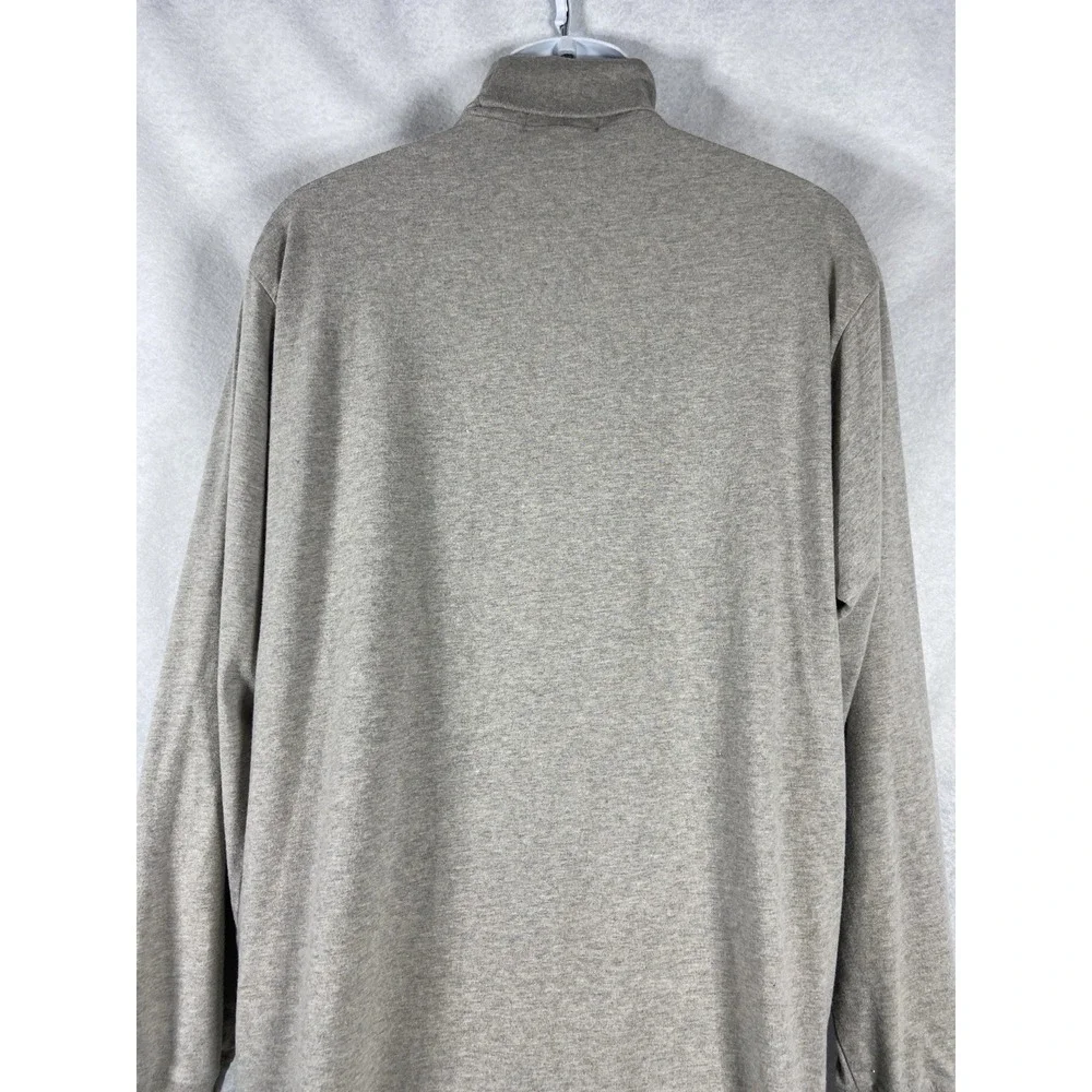 Vintage Polo Ralph Lauren Mens Turtleneck Shirt Large Gray Long Sleeve Old Money